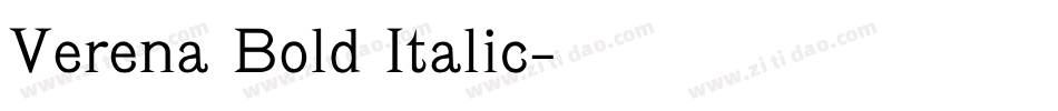 Verena Bold Italic字体转换